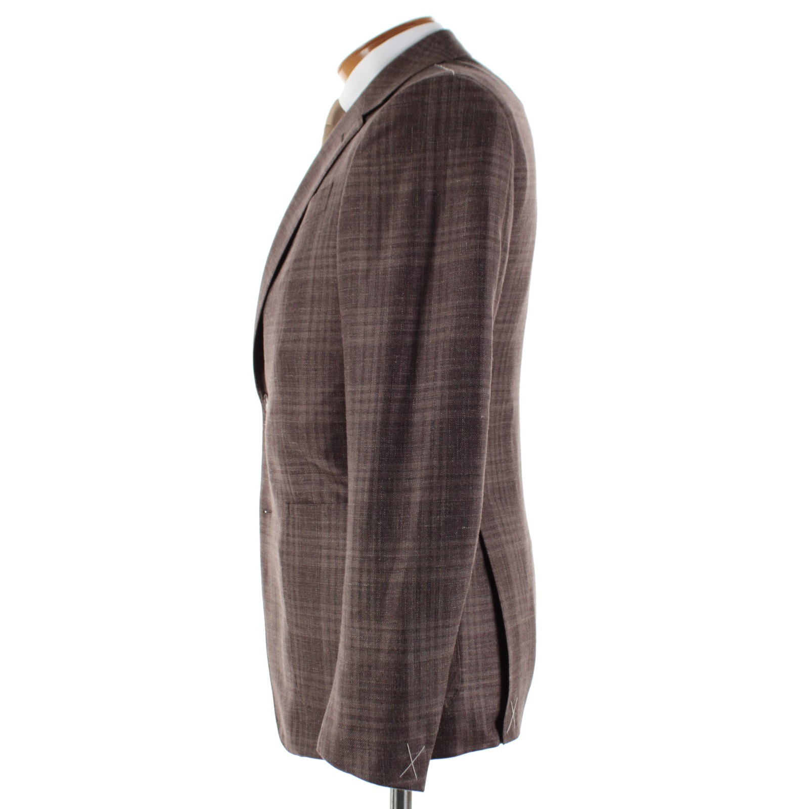 Zegna NWT Wool Blend Sport Coat Size 48R (38R US) In Brown Plaid image 4