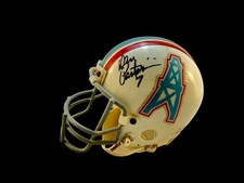 Dan Pastorini signed Houston Oilers mini helmet #7