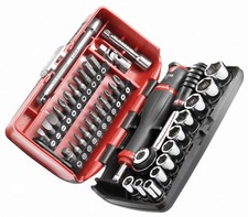 Facom R2Nano Hexagon Socket Set 5.5-14Mm Plus Bits 1/4 Drive In Plastic Case