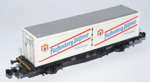 Fleischmann Piccolo 8244 N ++ Containerwagen Fürstenberg Pilsener ++ #I4_475 | Zustand: Gebraucht