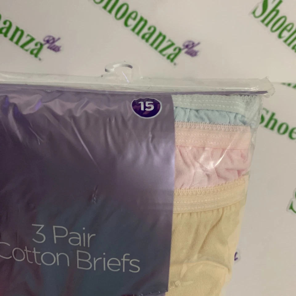 Трусики-трусики Catherines нижнее белье упаковка 3 хлопка розовые бежевые синие плюс 15 или 5X - Изображение 2 из 4