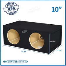 10" Dual Sealed X-Large Sub Box Subwoofer Enclosure Ground Shaker Speaker Box