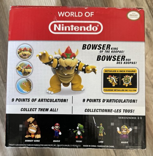 RARE! 2014 World of Nintendo Series 1-1 Super Mario 6-Inch Bowser Figure SEALED! - Picture 4 of 7