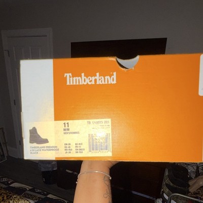 Timberland Men s Black Waterproof Leather Work Boots Round Toe Ankle US 11 M