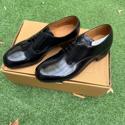 MOD Schwarzer Leder Parade Schuh UK 2-9, British Army Surplus Issue Damen Uniform Neu