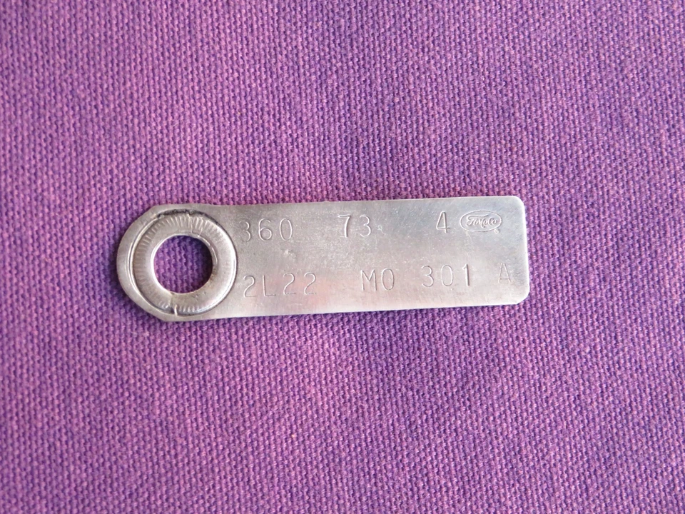 Ford F100 1973 F250 360 etiqueta de identificación del motor Foto 4 de 4