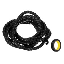 Spiral Cable Wrap 9.8ft/3.0M 10mm Cable Sleeve PP Cord Organizer Black