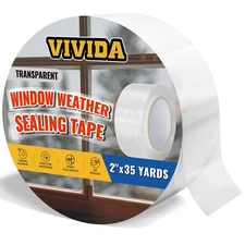 VIVIDA Window Weather Sealing Tape for Winter, 2 Inch x 105 FT (35 Yards) Tra...