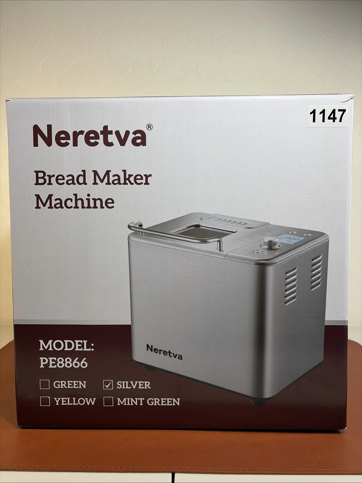 Silver Neretva Automatic Bread Maker 20-IN-1 900g Bread Machine Dual Heater