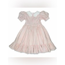 Vintage Handmade Puff Sleeve Peter Pan Collar Dress