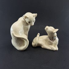 Lot of 2 Lenox Sweet Devotion Cat Figurine Sw...