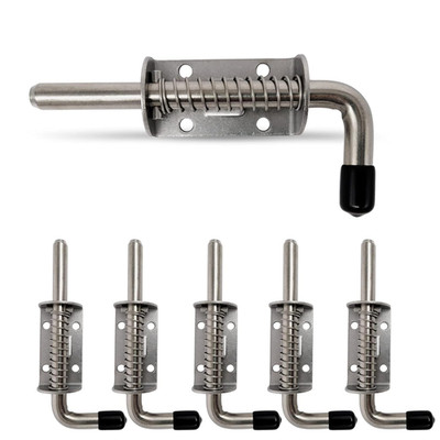 6 Pack 304 Steel 5 Inch（128Mm） Spring Pin Latch Lock Pin Suitable for Doors，Util