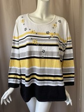 Alfred Dunner Cotton sweaters women 3X Top Excellent