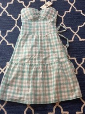 Guess Blue Lagoon Strapless Summer Dress