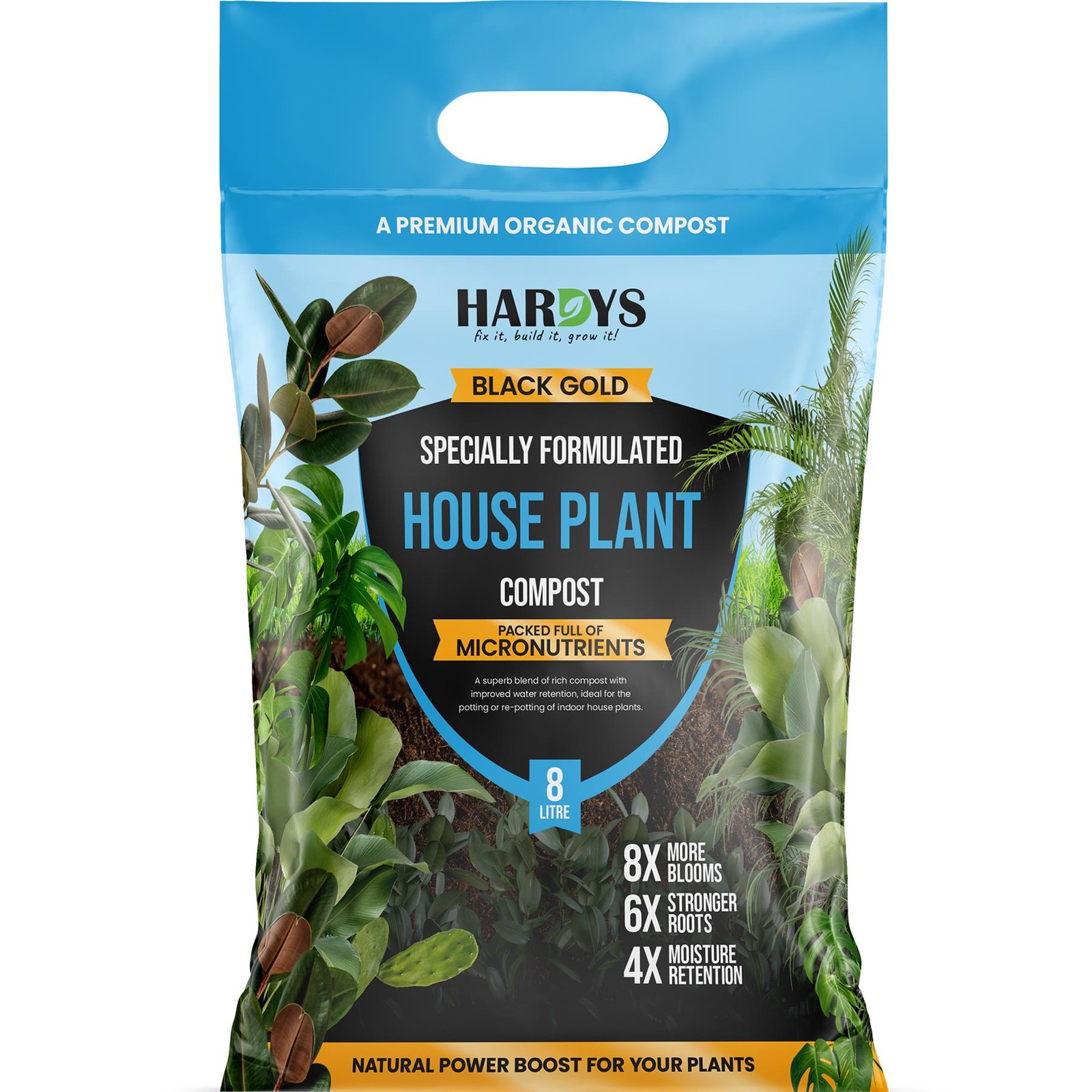 Houseplant Potting Mix Young/Mature House Plant Repotting Compost Soil - 8L