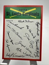 1974 Topps ST LOUIS CARDINALS TEAM CHECKLIST (BOB GIBSON) UNCHECKED