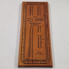 Dreuke Scoremaster Wooden Cribbage Board Model 1150 With Pegs