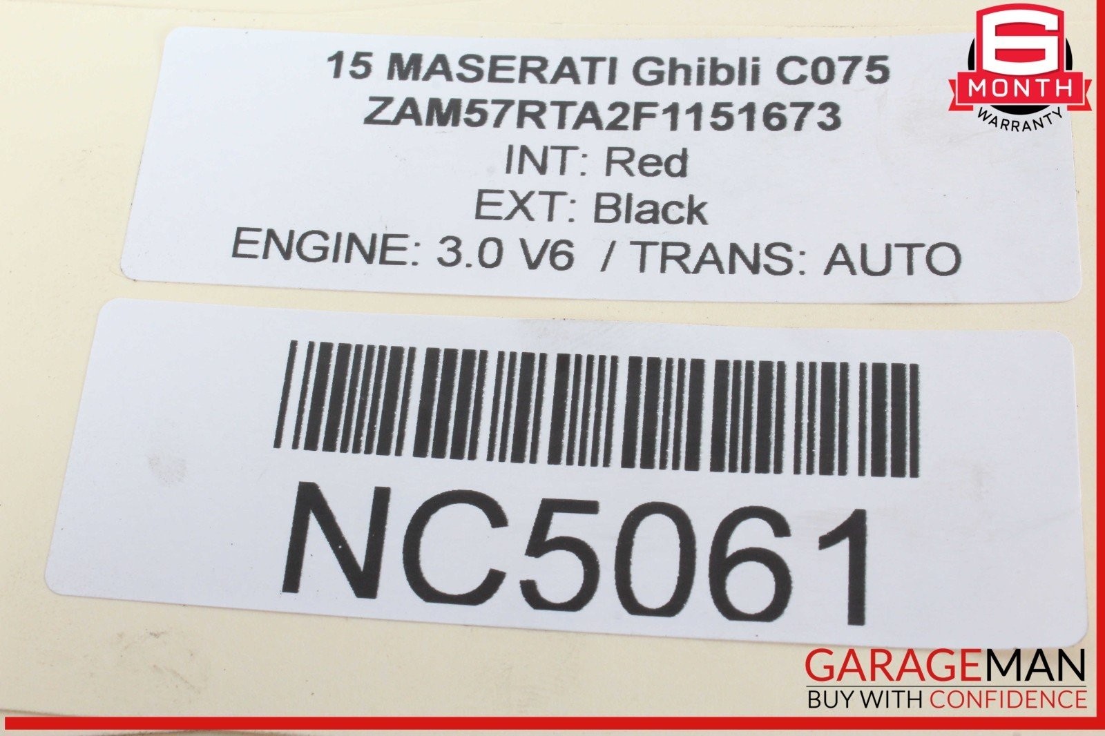Maserati Ghibli 2014-2022 Rear Right Window regulators Set P/N 670030022