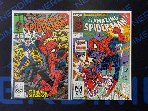 Amazing Spider-Man 326 & 327 2-comic lot featuring Magneto!