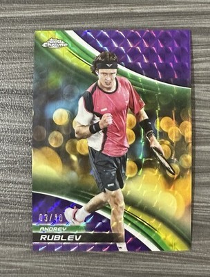 2025 Topps Chrome Tennis Andrey Rublev Purple 7 /10