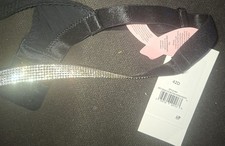 Black Silver Diamonte Straps Bra 42D Brand New Withbtags