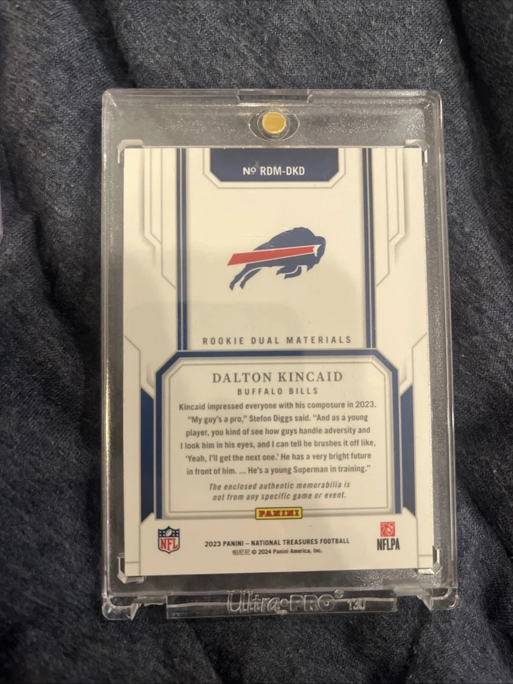 Dalton Kincaid National Treasures Rookie Quad Color Jersey /49 - Image 2 of 2