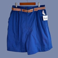 Vintage Allison Smith Pleated High Waist Shorts w/Belt NWT