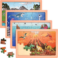 Wooderma Kinderpuzzle Dinosaurier, Dino Puzzle FüR Kinder Ab 3 4 5 6 Jahre