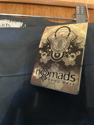 Nomads Hemp Wear Foxtrott Capri Slate Blue Leggings Size XL Reg $60 NWT - Foto 4 di 5