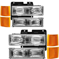 Reinko Headlight Assembly Compatible 1994-1998 Obs Chevy Silverado C/K Series