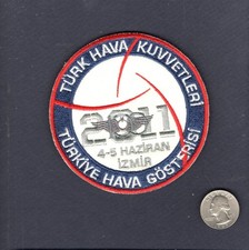 2011 Luftschau 4. - 5. Juni IZMIR Air Base TURAF TURKISH AF Staffel Türkei Patch
