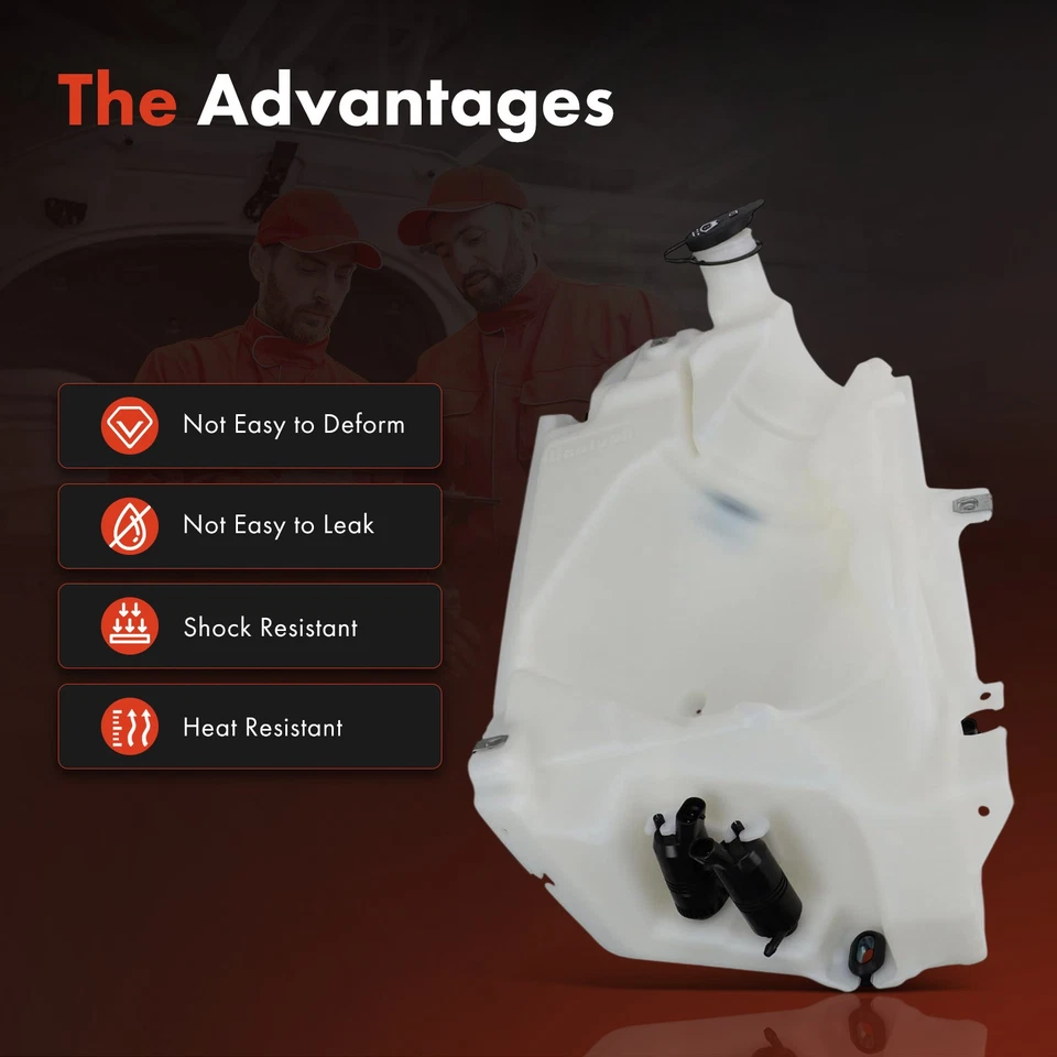 Depósito de lavadora de parabrisas con tapa, sensor y bomba para Chevy Trailblazer GMC Envoy Foto 3 de 4