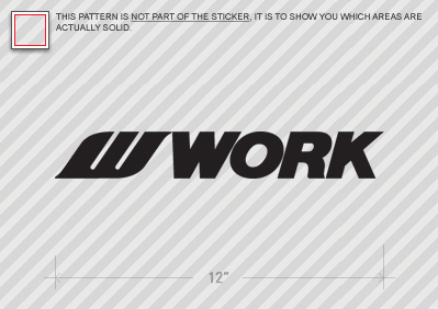 (2) 12" WORK WHEELS Sticker Die Cut Decal logo - Bild 1 von 1