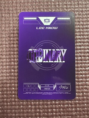 stray kids skz Oddinary jewel case ver official photo card(Lee