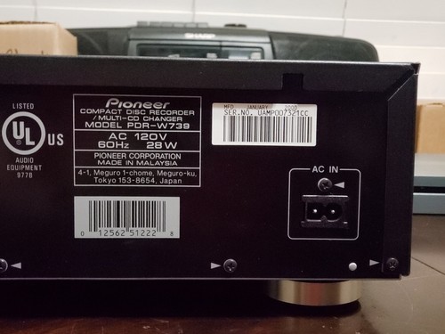 Pioneer PDR-W739 CD Recorder/Multi 4 Parts Drawers Wont Open Funky Formats - Picture 7 of 7