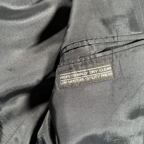 Chaqueta Blazer Towncraft Hombre Talla 42S Negro Rayas Abrigo Deportivo Lana Dos Botones - Imagen 5 de 9