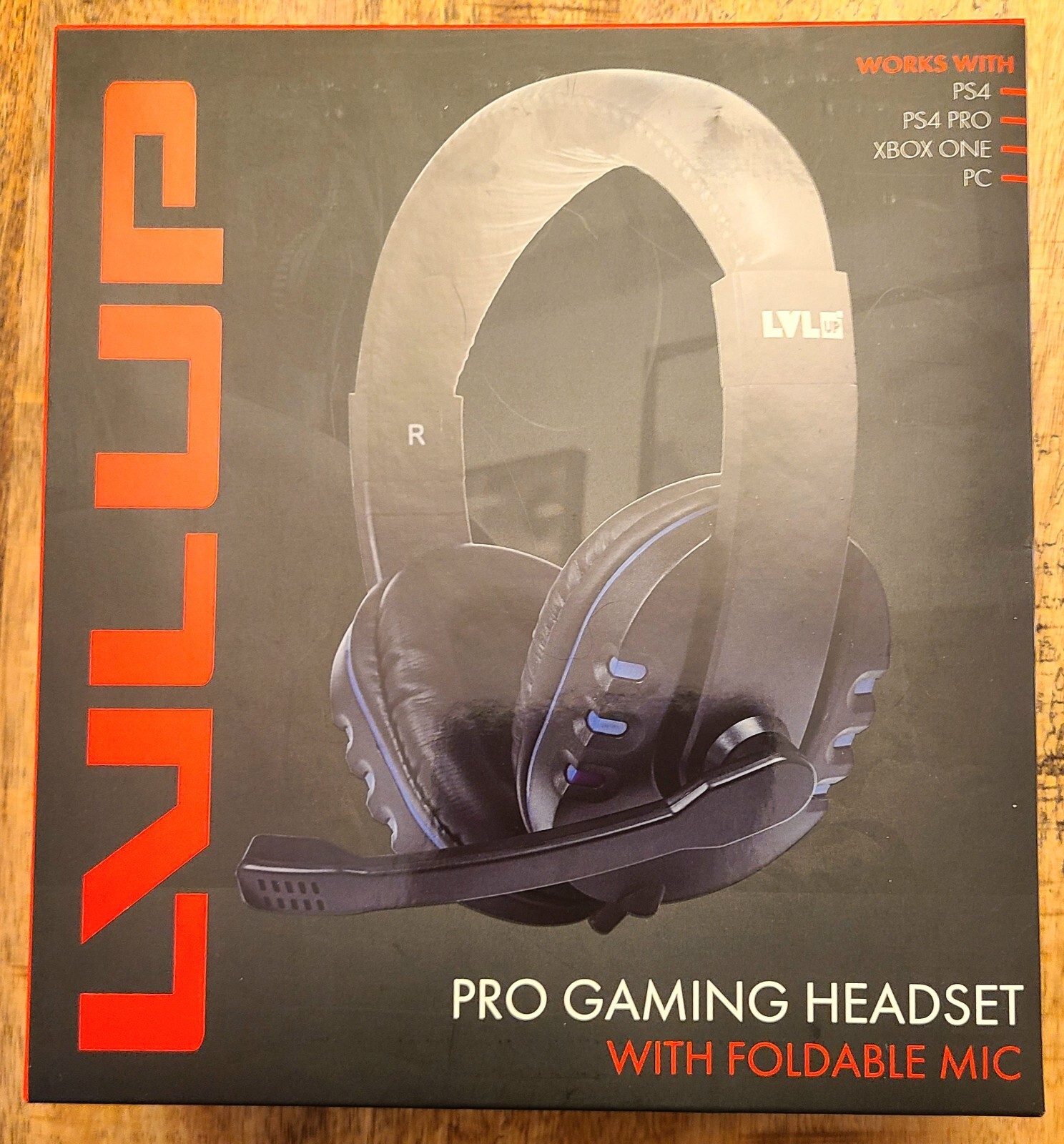 🔥LVLUP Pro Gaming Headset w/Foldable Mic PS4/Pro,Xbox One, Mac & PC