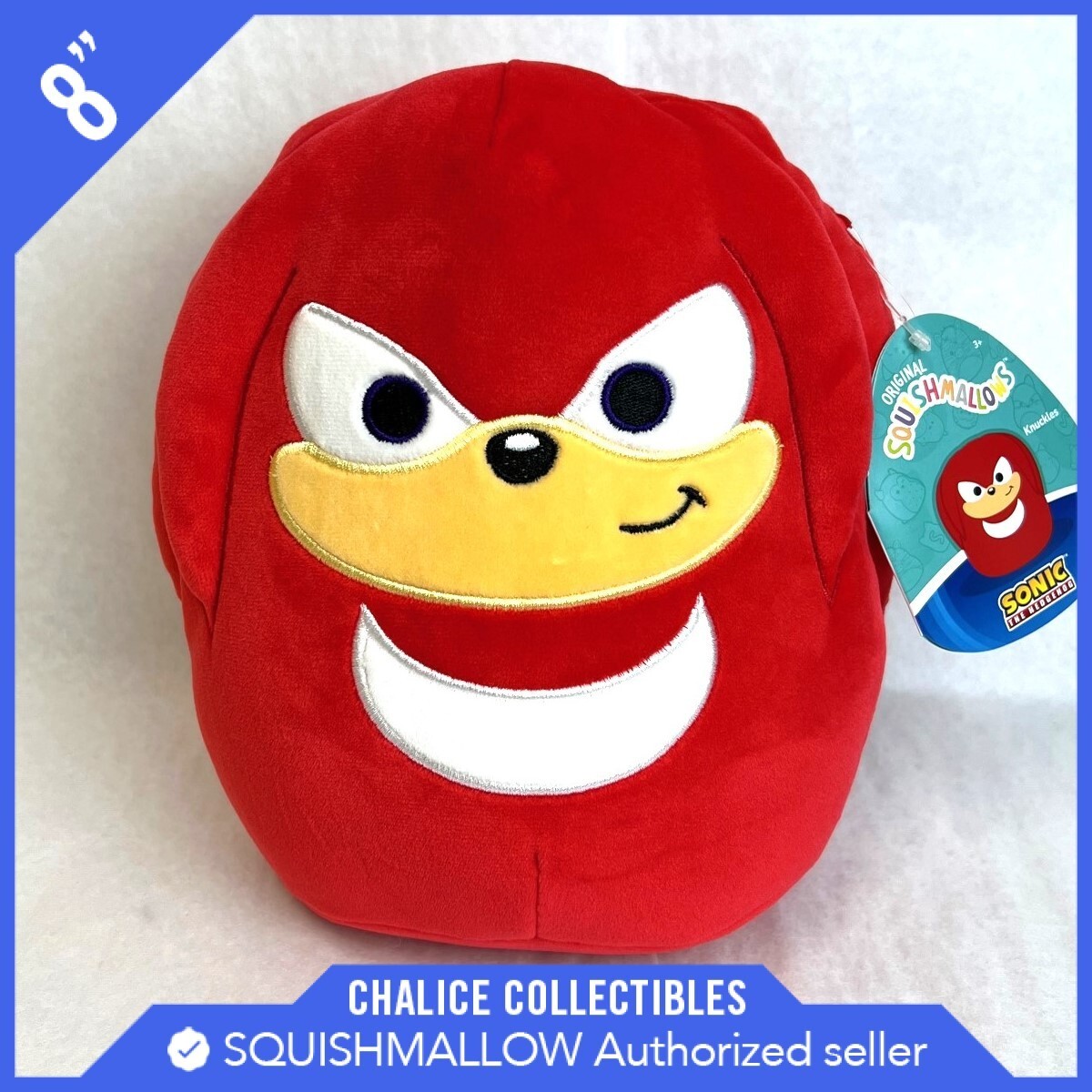 Мягкая игрушка Kellytoy Plush Sonic the Hedgehog Knuckles 8 дюймов новинка 2490₽