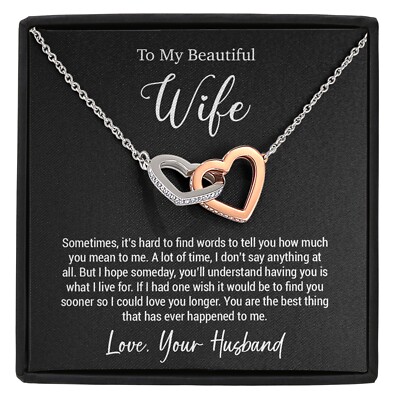 To My Wife Necklace, Gift For Wife Girlfriend From Husband