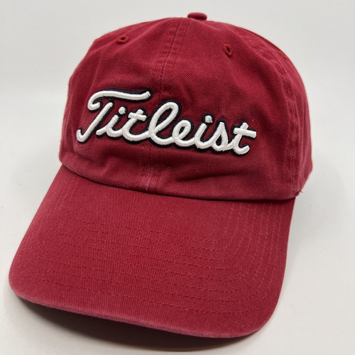 Titleist Mens Hat Red Strapback Buckle 