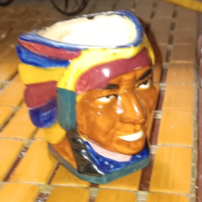 Vintage Native American Man Face Miniture Toby Head Mug Made in Japan