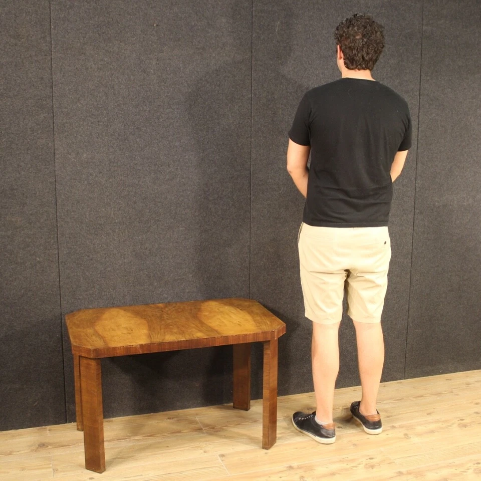 Mesa de centro estilo antiguo muebles art deco mesa de salón en madera de nogal Foto 2 de 4