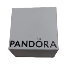 PANDORA Jewelry White & Black Velvet Empty Bracelet or Charm Gift Box
