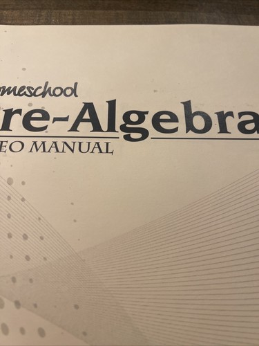 Abeka Pre-Algebra Video Manual Homeschool Daily Guides - Picture 2 of 3
