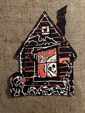 U Pick Vintage Inspired Skeleton in Haunted House Halloween Cardstock Decoration