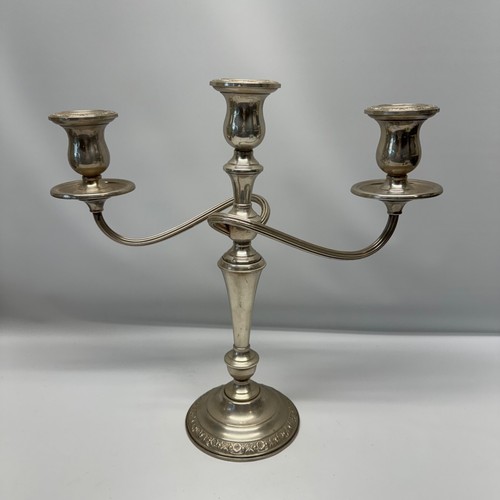 Candelabra International Sterling Weighted Reinforced 3 Arm Candleholder 1920-40 - Picture 2 of 13