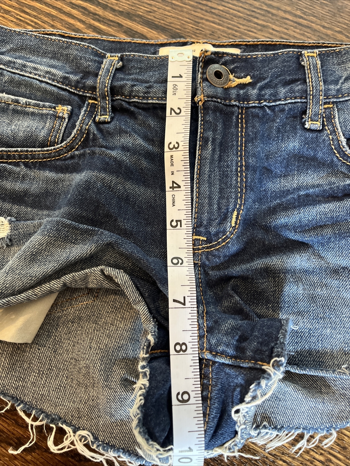 Abercrombie Kids Girls Midi Distressed Shorts 16 Jeans Denim Cutt Off - View 5