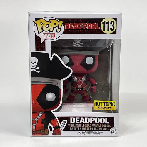 Funko Pop Marvel #113 Deadpool Pirate Hot Topic Exclusive -- Box Damage