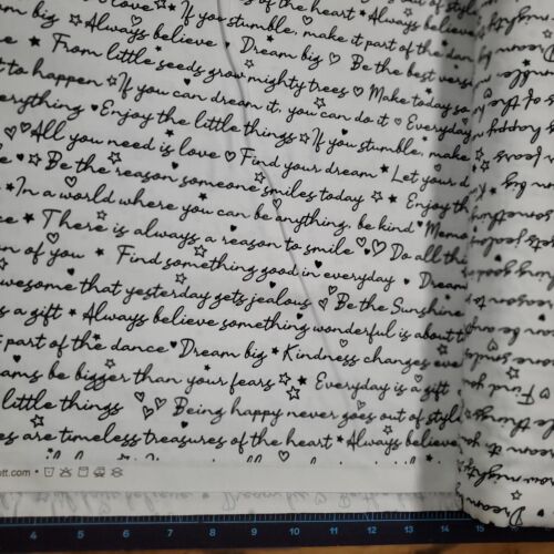 Northcott Inspired Words schwarz weiß von The Yard x43 Zoll Baumwolldruck - Bild 2 von 2