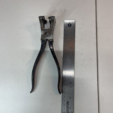 Antique Eyelet Tool Co Leather 2 Hole Punch Pliers Boston Mass, USA